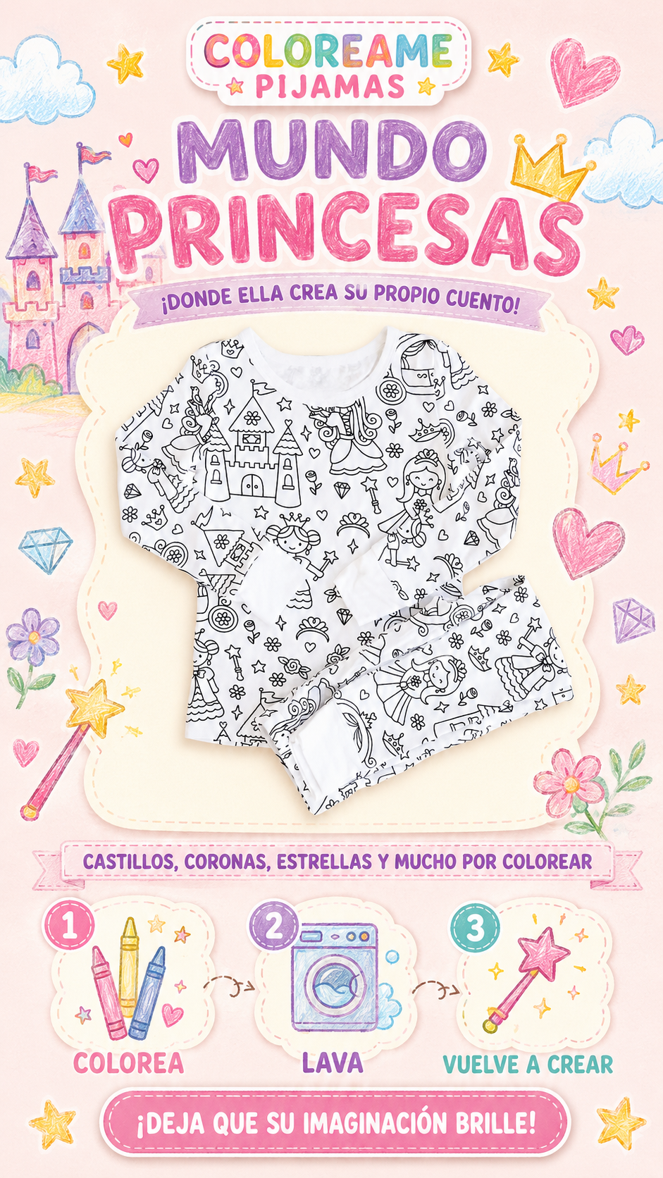 Kit Colóreame Pijamas + Marcadores Lavables ™