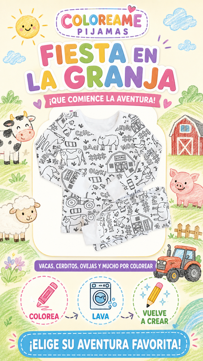 Kit Colóreame Pijamas + Marcadores Lavables ™